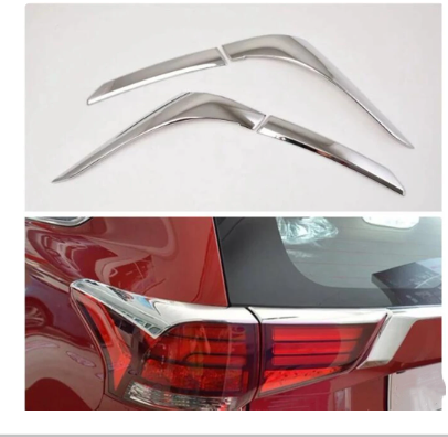 ABS Chrome Accessories For Mitsubishi Outlander 2016 2017 2018 Rear Tail Lights Lamp Eyelid Eyebrow Molding Cover Kit Trim 4PCS