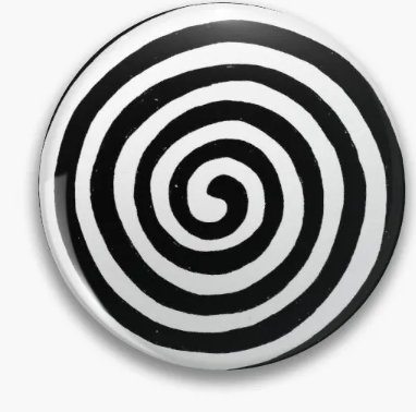 Person Watches Spiral Soft Button Pin Gift Cartoon Lover Collar Creative Jewelry Cute Fashion Funny Badge Metal Lapel Pin