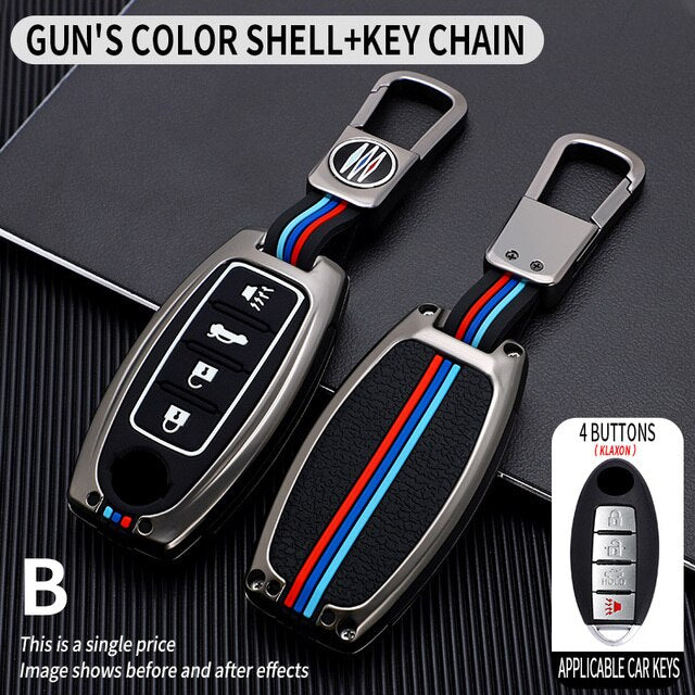 Car key cover case for nissan juke leaf micra k12 note patrol qashqai j11 j10 tiida versa x-trail xtrail x trail t32 Infiniti