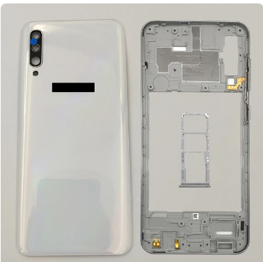 Middle Frame For Samsung Galaxy A50 2019 A505 SM-A505F Housing Middle Frame Battery Cover Back Panel Rear Door With SIM Card Tra