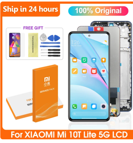 6.67" Original Display For Xiaomi Mi 10t lite 5g lcd screen Touch panel Digitizer Assembly Replacement For Mi10T Lite M2007J17G