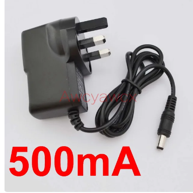 High quality AC Switching power adapter DC 3V 4.5V 5V 6V 7.5V 8V 9V 10V 12V 500mA 1A charger Supply UK Plug DC 5.5mm x 2.1mm