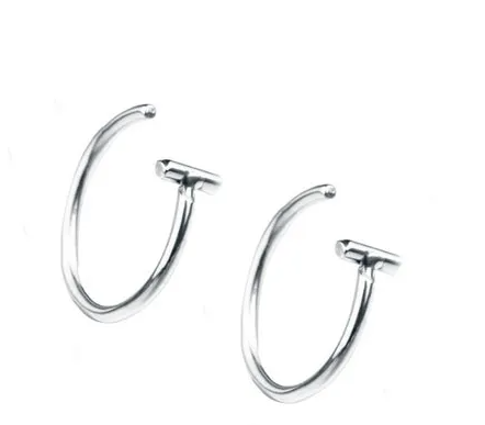 2Pcs Surgical Steel Fake Nose Ring Nose Wrap Cuffs Fake Septum Clip In The Nose Hoop Lip Hoop Rings Conch Earring Body Jewelry