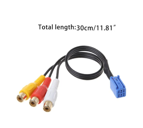 2019 New 1 Pc Vehicle Car 3RCA Cable Adapter For Toyota DVD Navigation Headunit 6Pin Blue AV Port 3040 Auto Car Accessories