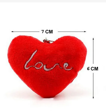 Wedding Love Heart 7CM Plush Stuffed Toy Doll Bouquet Plush Toy Lover's Gift String Charm Pendant Plush Doll Toy