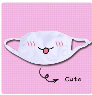 Anime Funny and cute expression mask