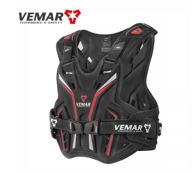 Vemar Motorcycle Body Armor Unisex Motorcycle Jacket Motocross Moto Vest Back Chest Protector Off-Road Dirt Bike Protective Gear