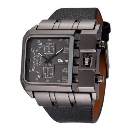 Oulm 3364 Casual Wristwatch Square Dial Wide Strap Men's Quartz Watch Luxury Brand Male Clock Super Big Men Watches montre homme