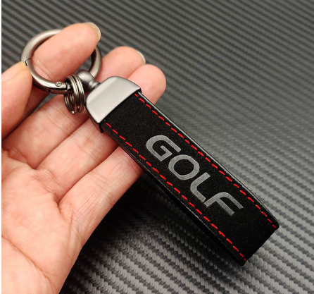 2023 Luxury Suede Leather Women Car Keychain For Golf MK2 MK4 MK6 MK7 4 5 6 2 8 7 GTD R Line R32 GTI Golf Keychain Accessories