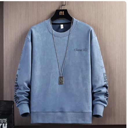 Autumn Spring 2023 Hoodies Sweatshirt For Men's Grey Blue Hip Hop Punk Pullover Streetwear Casual Fashion Clothes OverSize 5XL