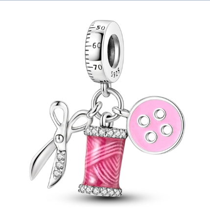 Sterling Silver 925 Pink Ballet Skates Shoes Pendents Fit Original Pandora Bracelet Necklace DIY Bead For Women Jeweli Make Gift