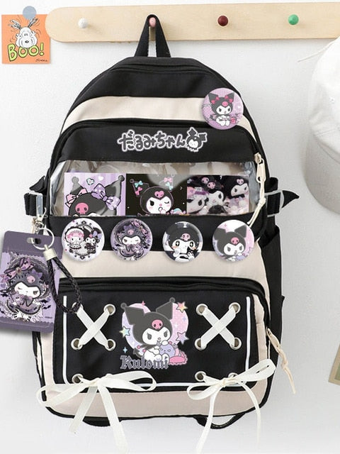 Kawaii Cinnamoroll Sanrio Plush Bag My Melody Anime Peripheral Backpack Student Junior High School Primary School CuteGirlSimple