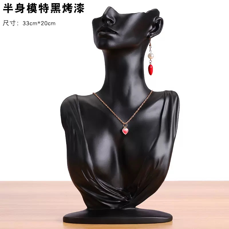 Creative ornaments necklace display stand neck mold jewelry stand portrait model neck jewelry storage display props