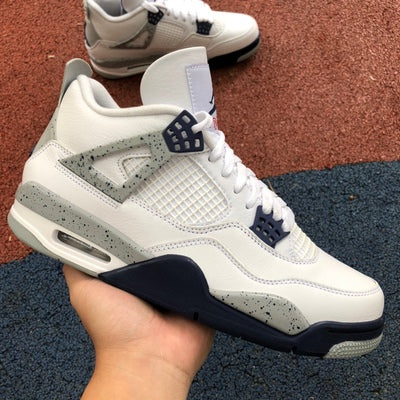 [Dapeng recommendation] aj4 midnight blue electric mother white cement heat capacity rock Joe 4 mandarin duck big Paris couple basketball shoes