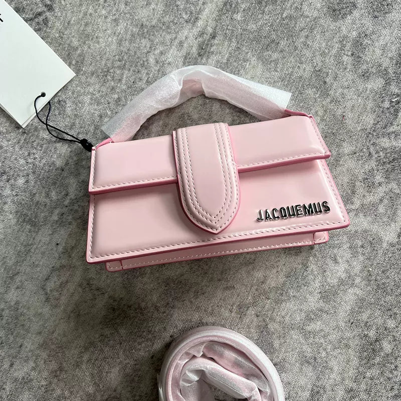 2023 new French niche design jacquemus high-grade textured cowhide shoulder crossbody handbag for women