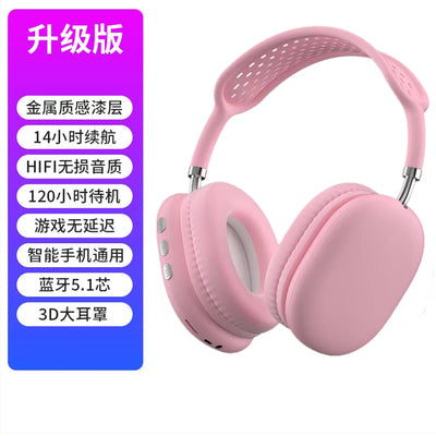 Mobile phone computer head-mounted Bluetooth wireless headset game high-quality large earmuffs can be inserted card Android super long standby