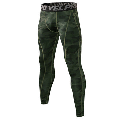 Camouflage green sports lining men's physical training clothing quick-drying bottoming tights military fans fitness inner short-sleeved long-sleeved