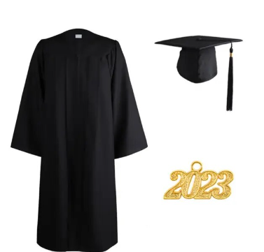 1 Set Universal Degree Gown Comfortable Graduation Hat Cardigan 2023 Graduation Ceremony Academic Dress Top Hat Photography