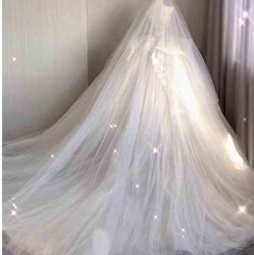 Main wedding dress new bride 2023 big trailing court style French female tube top princess heavy industry luxury wedding