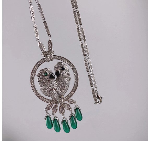 High Fashion Luxury Sparkling Zircon Necklace For Women Party Wedding Clean Crystal Gorgeous Pendant Chain Fine Jewelry Bijoux