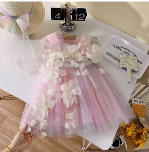 Girls Korean dress summer dress girl girl treasure suspender dress dress skirt foreign style princess dress children's clothing children