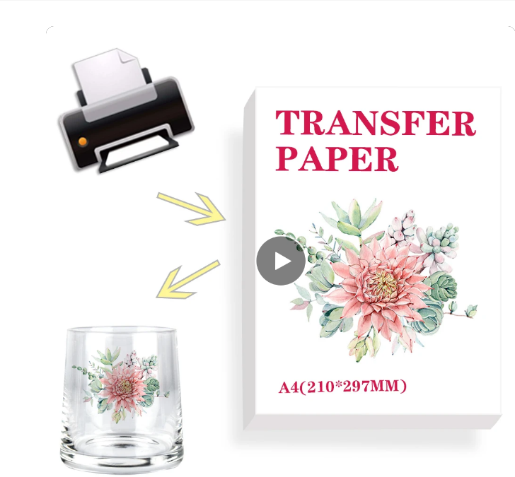 Water transfer printable Laser Clear Transparent Water Slide Decal Paper Image Water Transfer Film Paper For Mug Glass Pencil