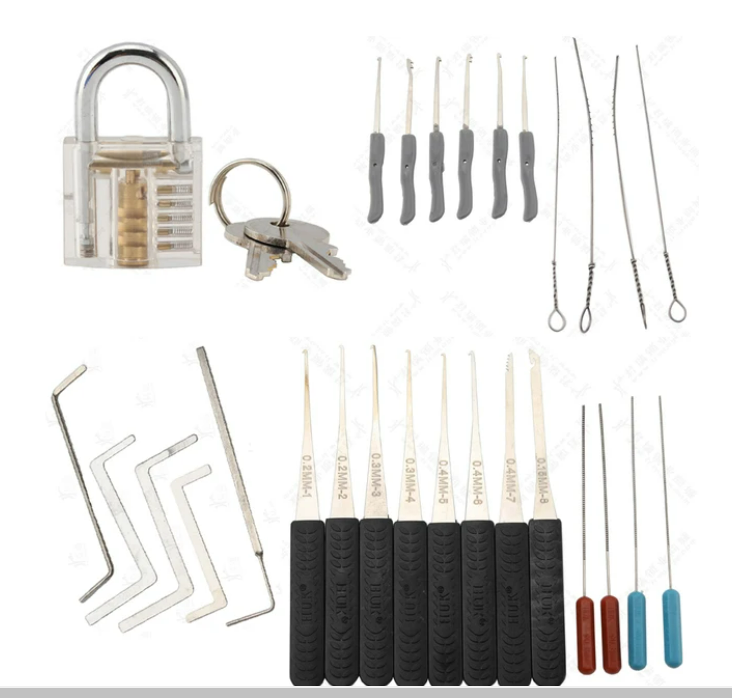 Locksmith Supplies Hand Tools Lock Pick Set Row Tension Wrench Tool Broken Key Auto Extractor Remove Hook Hardware