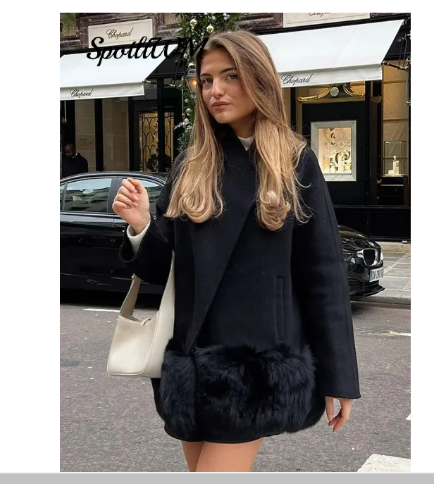 Fashion Faux Fur Fluffy Short Fur Jacket Women Luxury Brand Gardient Thick Warm Long Overcoat 2023 Winter High Street Outwear