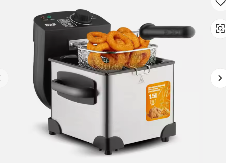 RAF 1.5L Mini Household Multi-functional Sectional Temperature Control Electric Deep Fryer