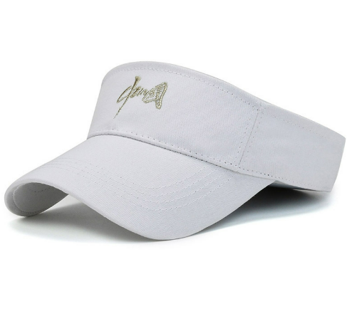 Empty top hat for women Internet celebrity same style summer new couple sun hat without top hat breathable trendy embroidered letter hat