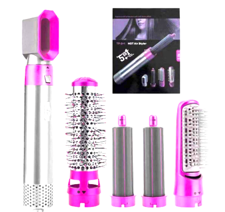 Straight curling five-in-one hot air comb constant temperature new curling iron fully automatic dry and wet home multi-function styling fluffy