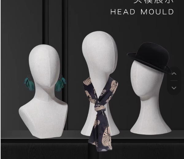 Women's head model can be inserted into the pin model hat wig ear jewelry rack scarf rack clothing store necklace window display rack