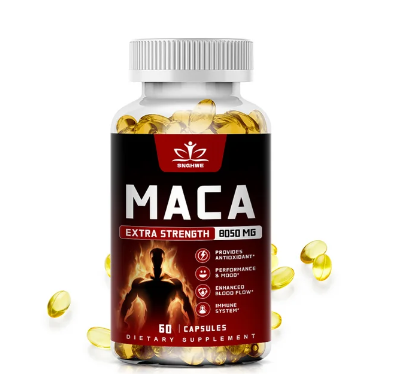 120 Plant Root Extract Edible Maca Capsule for Helps Boost Energy Erection Supports Stamina Male Performance Energy For Adult