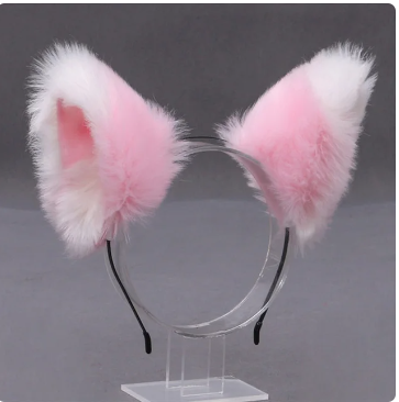 Cute Anime Cat Fox Fur Ear Hair Hoops Hairband Night Party Club Cosplay Hair Clip For Girls Ear Hair Band Lolita Hair Accessorie