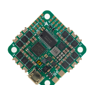 NeutronRC AT32F435 mini AIO, 32 Bit AM32 ESC,Board Flight Controller with 25.5*25.5mm Mounting pattern for FPV drone