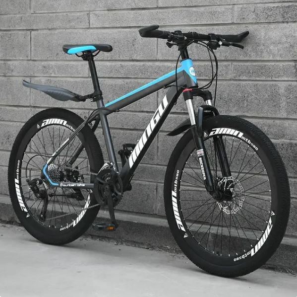 24/26 Inches Bicycle Mountain Bike 21/24/27 Speed Shock Absorbing Front And Rear Dual Disc Brake High Carbon Steel Frame