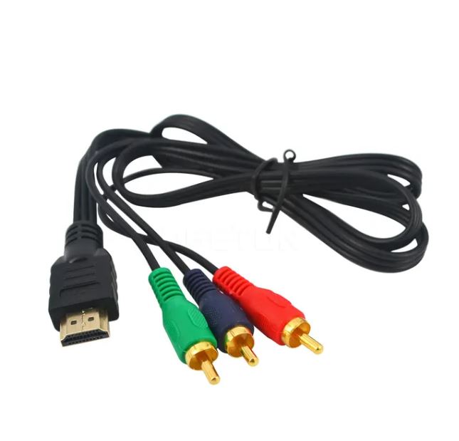 HDMI to AV Converter HDMI to RCA Adapter 1080P Convert Cord Transmitter Connection function Video Component Cable 1m/3ft HD TV