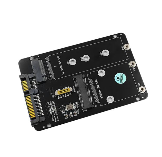 M2/mSATA to SATA Adapter 2in1 M.2 SATA Key B SSD / mSATA SSD to SATA3.0 6G 2.5" Adapter Converter Riser Board Card For PC Laptop