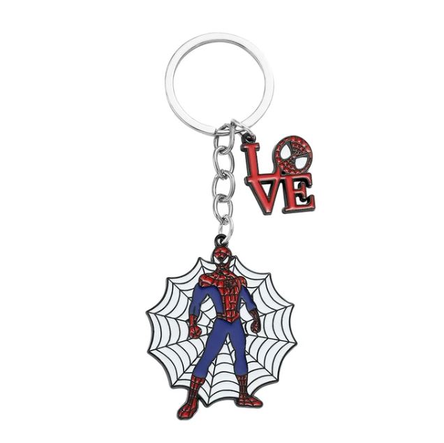 Marvel Spiderman Model Keychain Avengers Superhero Spider Man Key Chain Cartoon Figure Keyrings Accessories for Bag Ornament