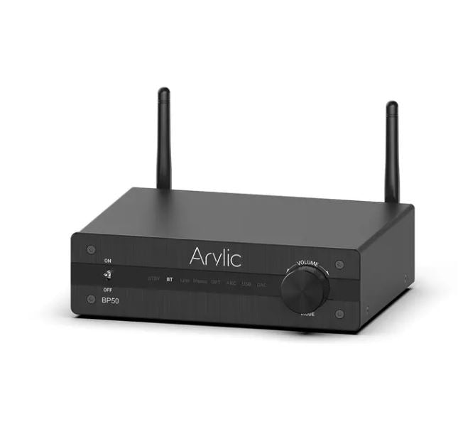 Bluetooth Audio Receiver Arylic BP50 Bluetooth Stereo aptx HD Audio Pre-Receiver 2.1 Channel Class D Integrated Amplifier