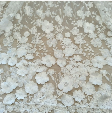flower lace fabric bridal wedding gown dress lace fabric 130cm width lace sell by yard