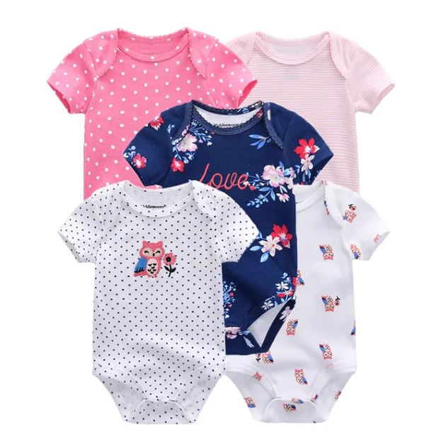 2023 Baby Girls bodysuits short Sleeve cotton Bunny overalls infantis clothes Newborn boys baby Roupas de bebe outfit clothing