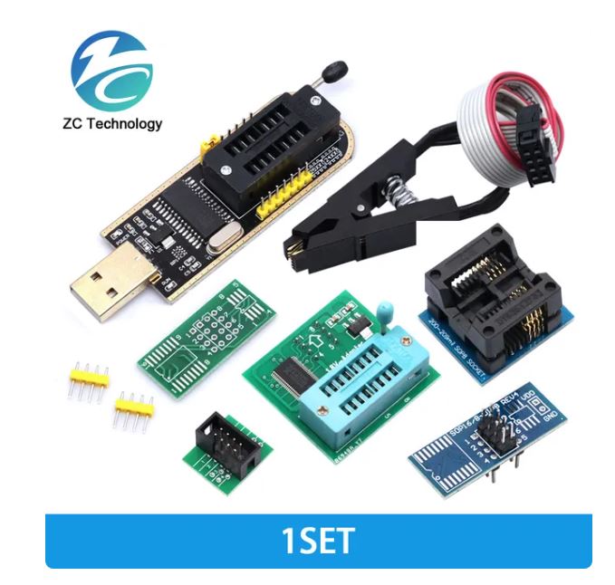 Original CH341A 24 25 Series EEPROM Flash BIOS USB Programmer Module + SOIC8 SOP8 Test Clip For EEPROM 93CXX / 25CXX / 24CXX