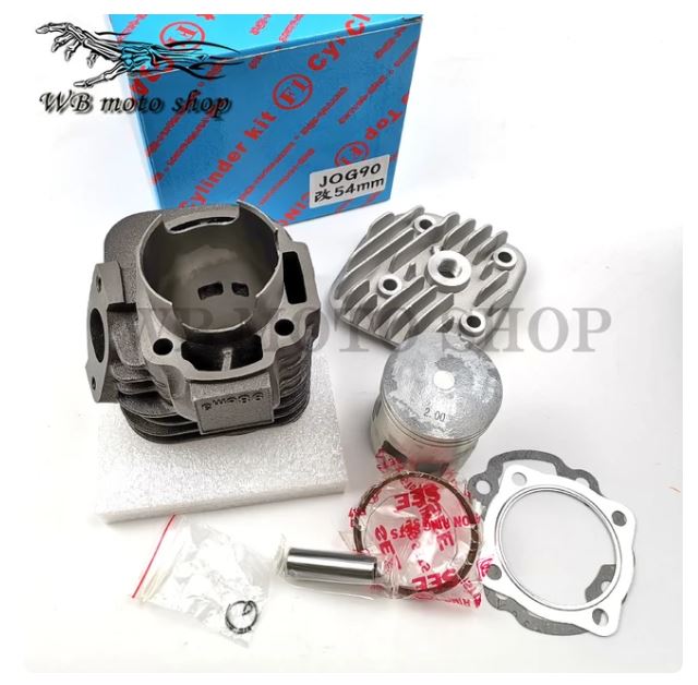 50mm 54MM Cylinder head Piston Set for Scooter ATV Minarelli 1E50QMF 2 stroke 90cc JOG90 4DM Polaris Axis Keeway Hurricane 90