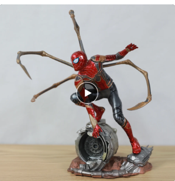 18cm Superhero Iron spider hero Action Figure Combat version PVC statue Collection Model home decoration kids gift