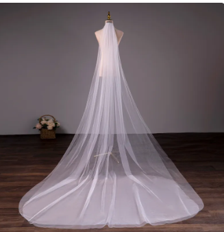 Two Layers Wedding Veil Bride Veil White 3 Meter 5 Meter Long Veu De Novia Brief Veil for Bride with Comb Church Veils