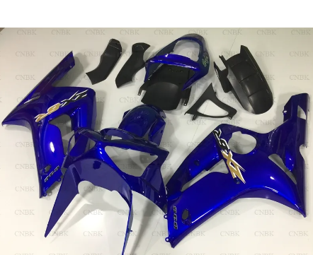 Bodywork for Kawasaki Zx6r 2004 Zx6r Full Body Kits 03 Zx6r Plastic Fairings 2003 - 2004 Blue