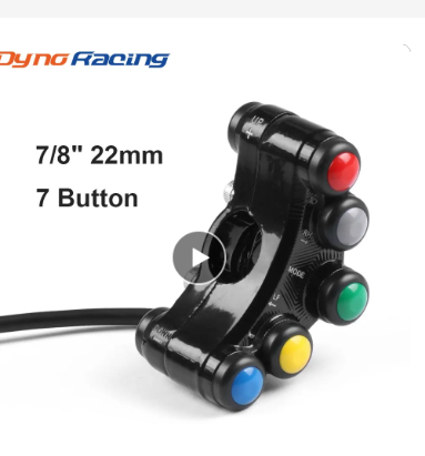 Universal 7 button Motorcycle Switches Race Bikes Motorcross 22mm Handlebar Switches Assembly Headlight Indicator Horn Switch