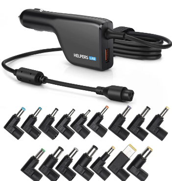 90W Universal Laptop Car Charger Power Supply 16 DC Tips With 18W QC3.0 USB For HP Dell IBM Lenovo Acer ASUS Compaq Sony etc