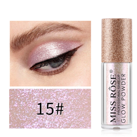 MISS ROSE Portable Waterproof Roller Eyeshadow Powder Monochrome Super Shiny Pearl Glitter Eyeshadow Stick Long-lasting Makeup